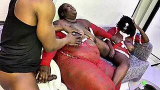 raw threesome pounds ssbbw mrs claus bent over with huge cocks squirting everywhere full vid