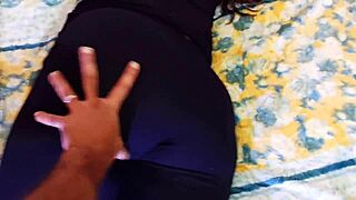 Arab bbw muslim slut begs for finger in fat ass then monster cock creampie 😈🔥