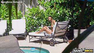 brunette shaves pussy for neighbor's monster cock creampie deepthroat