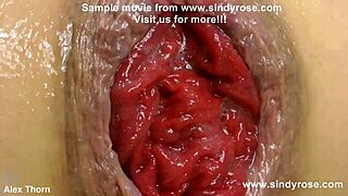 MrPlay delivers extreme anal fisting to Sindy Rose on kitchen table prolapse