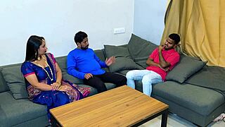 Bisexual couple lures stud for big tits and ass indulgence