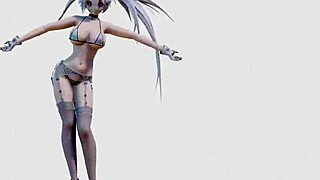 i'm obsessed with black rock shooter's sexy underwear helltaker dance