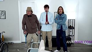 mature milf bends for owner's hard anal gangbang claiming her tight holes