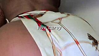 curvy ebony shows off her huge pear shaped ass