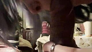 Horny Milf Deepthroats Monster Cock for Oral Creampie