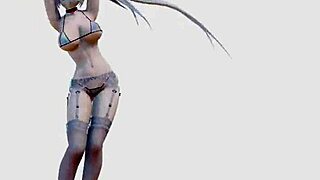 i'm obsessed with black rock shooter's sexy underwear helltaker dance