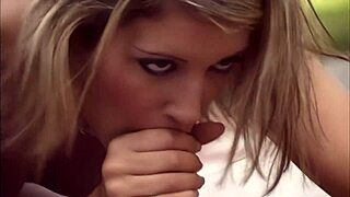 kimberly kane RIDES hard cock in fishnets outside