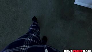 mature babe calls him to her bedroom for blindfolded handcuff fun