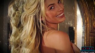 Sexy Canadian Blonde Katie Jean Strips Lingerie Softcore