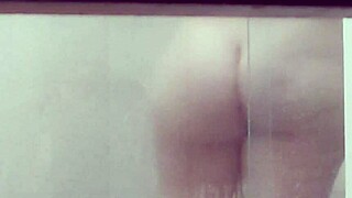 perverted hidden camera catches real steamy bath session