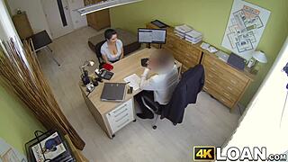 Busty Amateur's Ass Pounded by Big-Dicked Loan Agent