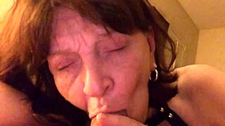 granny carmen slurps cock deep in vintage blowjob frenzy