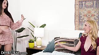 aaliyah love teaches young blonde maddy may pussy licking and masturbation techniques