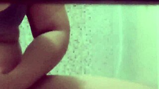 perverted hidden camera catches real steamy bath session