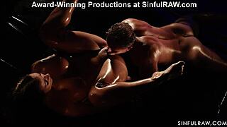 i feel her huge pussy lips quiver during raw oiled milf massage