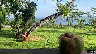 guard catches naughty skinny teen for wild outdoor creampie fuck!