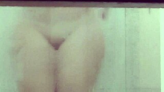 perverted hidden camera catches real steamy bath session