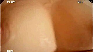 secret homemade tape captures busty wife riding husbands cock in retro blue film style