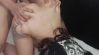 University Coed Waits Bent Over for Boyfriend's Doggystyle Pounding After Study Session