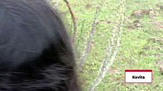 Pounding desi Indian Kavita hard in the wild forest depths