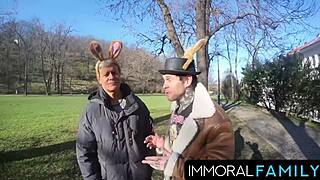 I beg for Mia Trejsi's double dick pounding in public hunt.