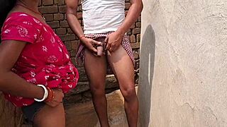 Beautiful Bhabhi roughly fucked in saree by Devar