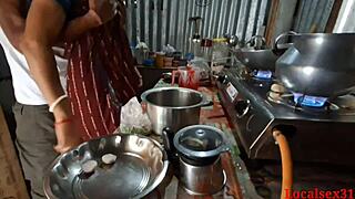 kitchen fuck with hot servant 😈 indian homemade action 🔥