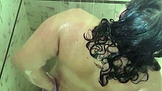 Yo, check this hidden cam of thick latina bbw soaping her huge wet ass in shower