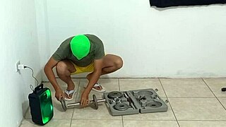 i spied his sexy aerobics then flirted hard for steamy sex