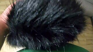 milfycalla gives deep blowjob in boots and hooded jacket then plays with hot cum 😈💦