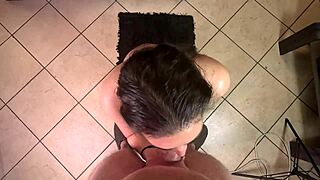 Afrikaans Dirty Talking Slut Sucks Cock for Massive Facial Cumshot Explosion!