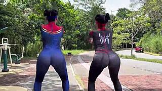 Spider Woman Cosplay Anal Fucked By Friend's Lover