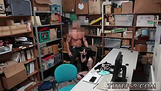 Young Ebony Uniform Suspect Faces Tense Garage Discipline Encounter Deeply