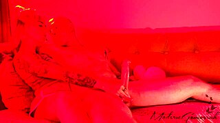 Hubby endures muscular wife's bodybuilder edging punishment!