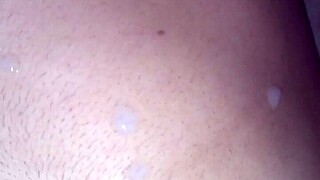 hot quick solo masturbation with explosive cumshot finish