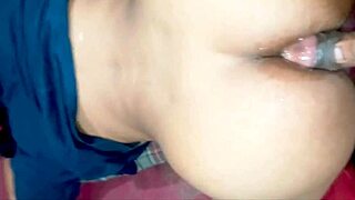 big ass indian bhabhi takes tight anal creampie doggystyle closeup