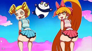 powerpuff teens twerk thongs in playful panty display