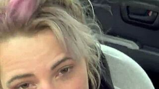 streetwalker licks cum off dick after hot facial