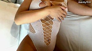 busty blonde latina big tits creampie horny homemade pov