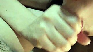 she gives her boyfriend oral before his birthday then begs for his cum after jerking him off