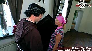 German cleaning lady seduced for sex in church