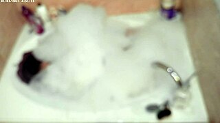 boy's naked bubble bath hides teasing solo secrets
