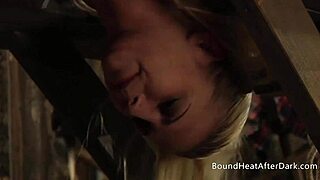 mistress pounds bound sub's ass in rough strap-on doggystyle