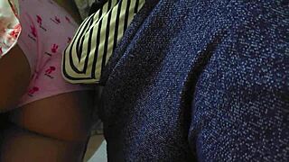 Oh god, boss rams cock into my panties on packed subway, creampies underwear as passengers nearly spot us!