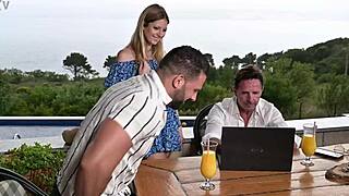 What if the housewife craved outdoor DP with two cocks instead?