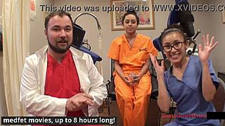 spy cam catches mia sanchez petite latina pussy spread in gyno exam by doctor