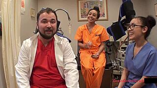 spy cam catches mia sanchez petite latina pussy spread in gyno exam by doctor