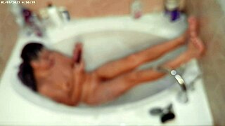 boy's naked bubble bath hides teasing solo secrets