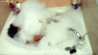 boy's naked bubble bath hides teasing solo secrets