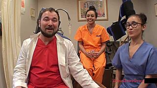 spy cam catches mia sanchez petite latina pussy spread in gyno exam by doctor